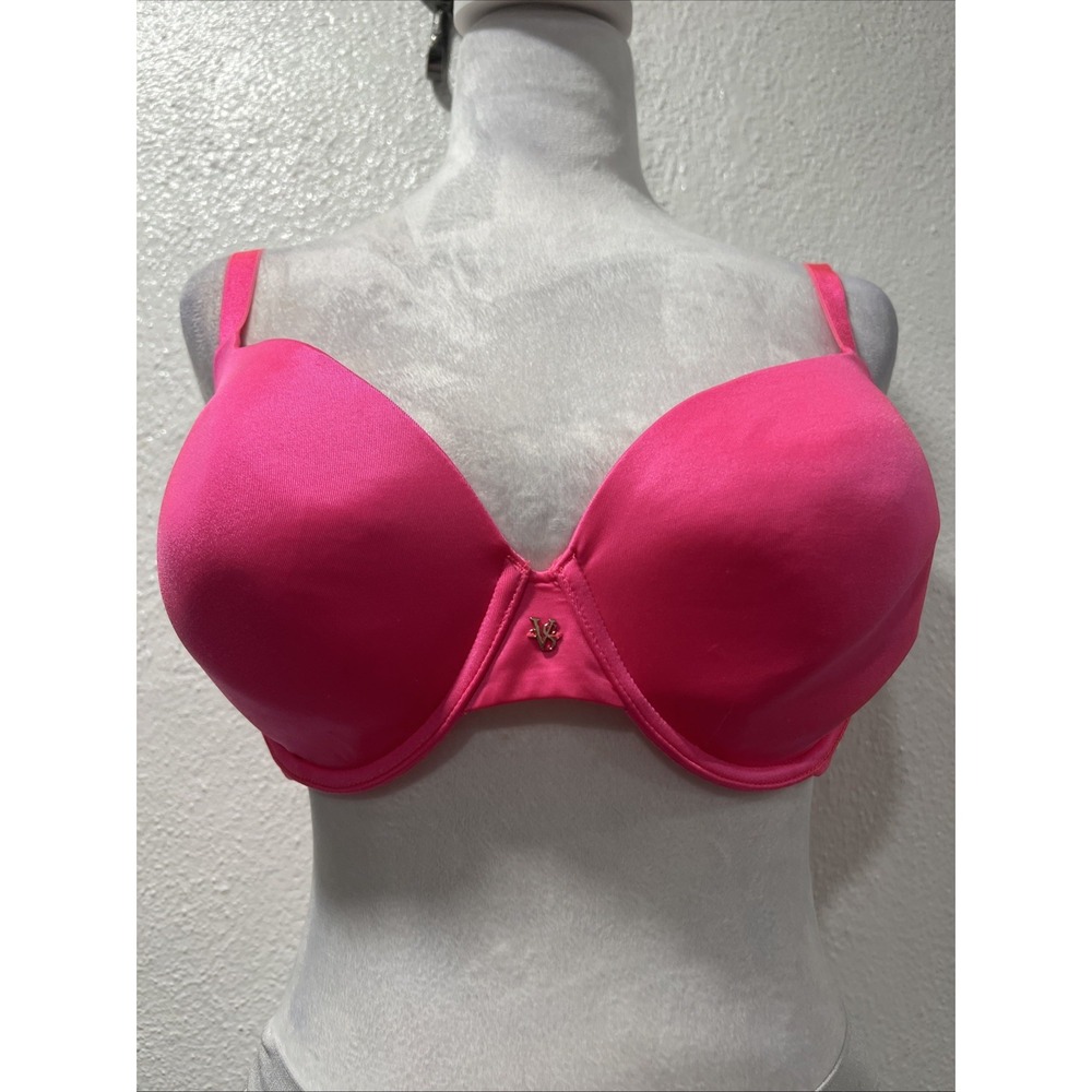 VICTORIA'S SECRET PLUNGE BRA SIZE 36DD Hot Pink Underwire